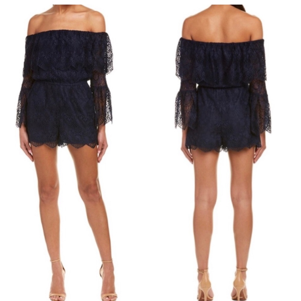 B.B. Dakota Kennedy Blue or rose pink Lace Romper - New